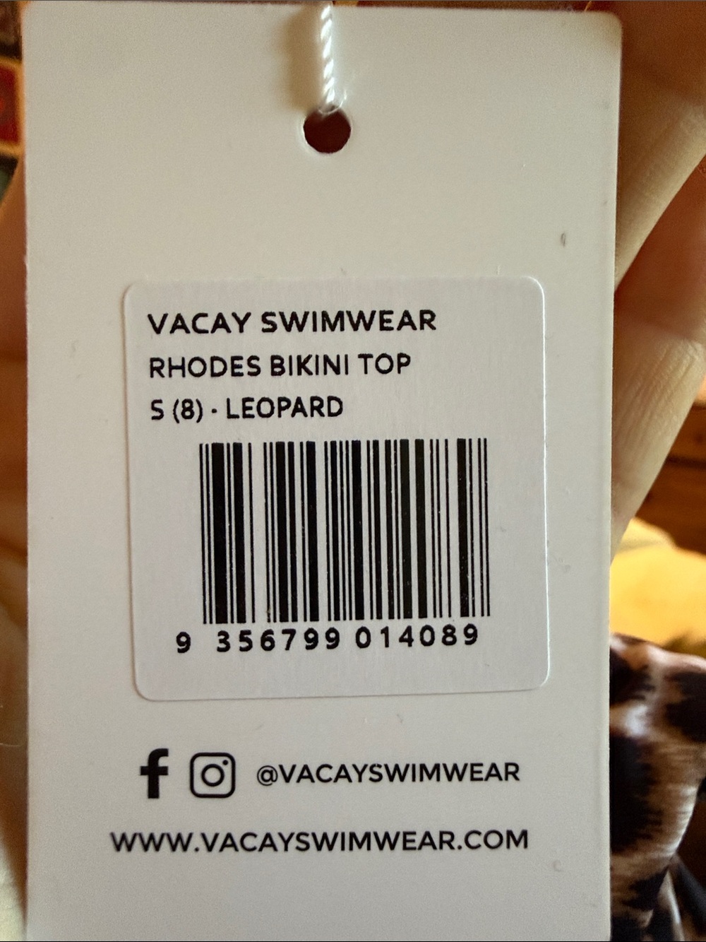 VACAY SWIMWEAR  Rhodes Top Lepoard - Picture 5 of 7